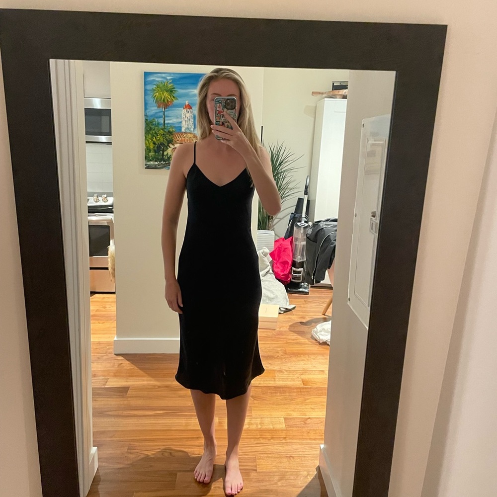 Wilfred only slip midi dress navy